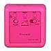 Plumeet Easy Setting Digital Travel Alarm Clock with Snooze, Soft Nightlight, Large Display Time & Month & Date & Alarm, Ascending Sound Alarm & Handheld Sized, Best Gift for Kids (Hot Pink)