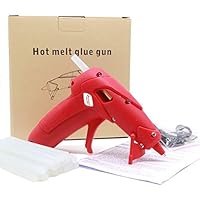 Cordless Hot Glue Gun Rechargeable USB,Wireless Glue Gun,Lithium Ion Battery Operated Hot Melt Glue Gun with 20pcs (7x150mm) Glue Stickers for Arts and Crafts,Home Repairs (red)