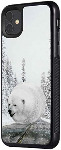 iPhone 11 Pro Max Case,BOSLIVE Running White Bear Background Design TPU Slim Anti-Scratch Protective Cover Case for iPhone 11 Pro Max 6.5 Inch (2019)