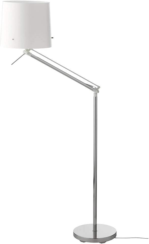 Ikea Samtid Floor Reading Lamp Nickel Plated White Desk Lamps