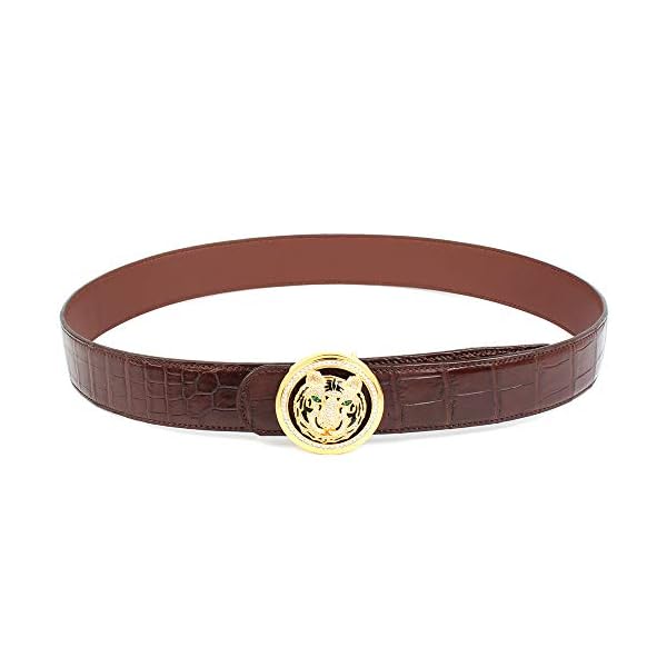 Neil Carden Crocodile Leather Belts for Men Gold Plated with Pure Silver Plate Buckle Belt 403 - Image 8