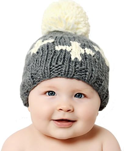Miko Swiss Cross Hand Knit Hat (Medium 2-10 Years, Gray)
