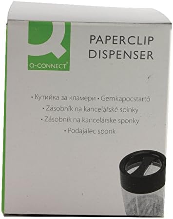 Q-Connect Paperclip Dispenser - Black/Clear, Schwarz/ Transparent, 1 - Image 3