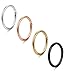 ORAZIO 4Pcs 16G Stainless Steel Nose Ring Body Piercing Ear Hoop Seamless Clicker Ring
