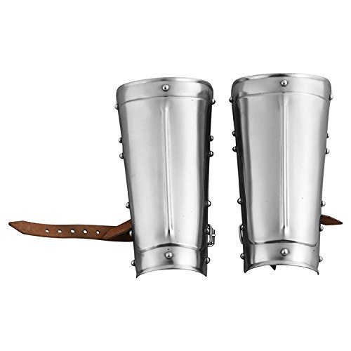 Armor Deluxe Steel Arm Guards - Metallic - One Size Fit Most