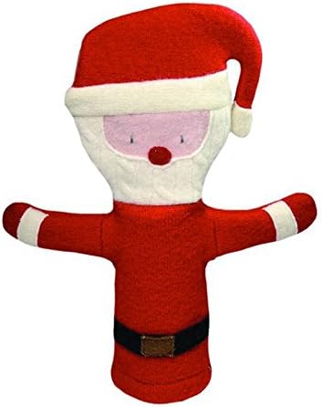 Cate and Levi 12" Handmade Santa Hand Puppet (Premium Reclaimed Wool), Colors Will Vary