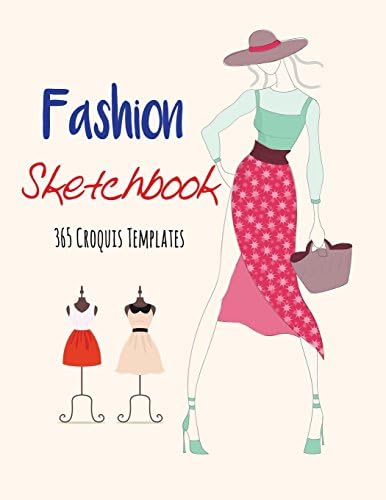 Fashion Sketchbook: 365 Fashion Croquis Templates to Designs, 8.5x11 inch Paperback – 24 Feb 2018