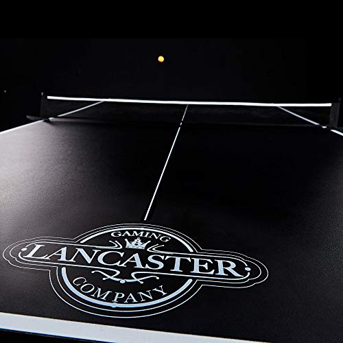 Lancaster 2 Piece Foldable Indoor Table Top Tennis Game Set with Net and Post - Thumbnail 4