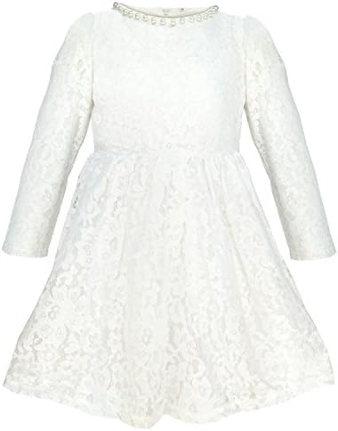 Big Girls White Lace Cotton Wedding Dress Little Kids Spring Casual Skirts