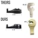 Car Headrest Hooks with Lock - Universal Headrest Purse Hangers. May also be used with Bags or Groceries - Set of 2 (Black)