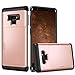 XNMOA Galaxy Note 9 Wallet Case Slim TPU Rubber Bumper Body and Shockproof Anti-scratch Hard PC Protective Case Wallet case Cash Credit Card Slot ID Holder with 2 Cards for Galaxy Note 9-Rose Gold