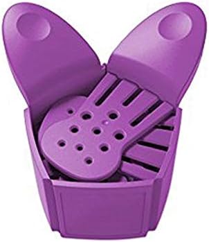BIRD WORKS Multifunction Funnel Strainer Leak Proof Noodles Filter Vegetable Drainer Colander Silicone Rice Wash Isolator Kitchen Gadgets: Purple