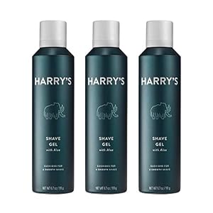 Harry’s Shave Gel – Shaving Gel with an Aloe Enriched Formula – 3 pack (6.7oz)