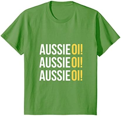 Kids Aussie Aussie Aussie Oi Oi Oi! T-Shirt - Australia Tee 8 Grass