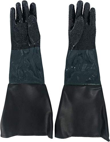 ColouredPeas 23.6" Sandblasting Protection Rubber Gloves for Sandblast Cabinets - Thumbnail 4