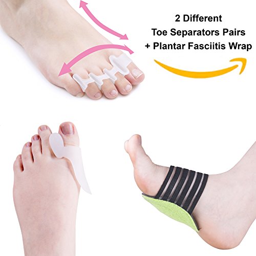 Toe Separators for Bunions Plantar Fasciitis Hammer Toes Yoga Sports By
