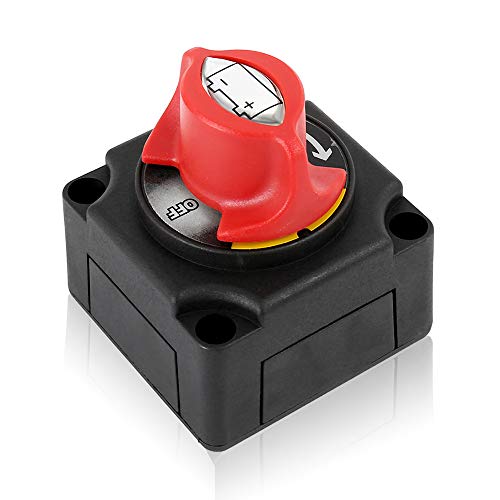 WarmCare 12/24V Battery Switch Master Isolator Cut On/Off Disconnect Switch for RV Battery Marine Boat Car Vehicle Waterproof - Thumbnail 2