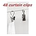 Ikea Riktig Curtain Ring with Clip, Stainless Steel (48 Clips)