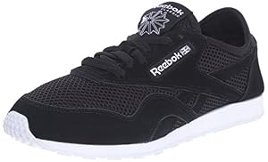 Image of Reebok Women's Classic Nylon Slim Mesh Classic Shoe, Black/White, 7 M US