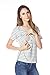 Bearsland Maternity Women's Striped Short Sleeves Maternity Nursing Top gray/white,Graywhite,Large