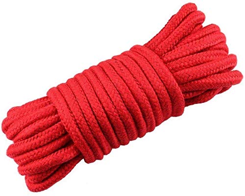 HSTMYFS Soft Rope,Outdoor Recreation Accessories, 32 Feet 10M- Soft Multipurpose Rope (Red) - Thumbnail 2