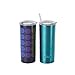 Built NY 20-Ounce Stainless Steel Tumblers, Dual Pack, Plum Dots and Aqua