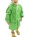 Children Kids Cute Cartoon Waterproof Hood Raincoat Poncho Jacket Rain Coat Suit Fit for Age 3-8 Years Old Green