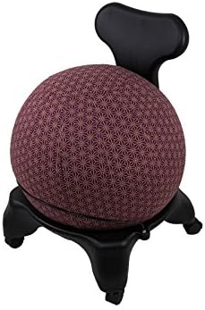 55cm Exercise Ball Cover, yoga ball cover, balance ball cover, birthing ball cover, 100% cotton - Plum Geometric