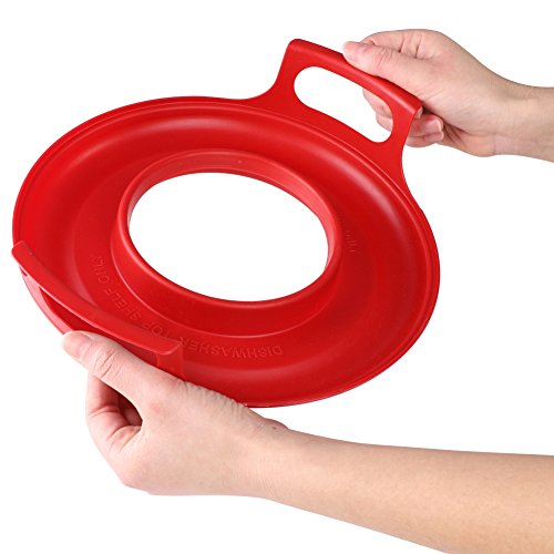 Smartcoco Microwave Oven Rack Tray Protects Fingers from Burns and Collect Spills, Boil-Overs, Kitchen Cooking Accessories