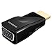 VicTsing HDMI to VGA Adapter with Audio, Gold-Plated 1080P HDMI to VGA Converter (Male to Female) with Micro USB and 3.5mm Audio Port Cable for Computer, PC, Desktop, Laptop, Monitor, Projector, HDTV