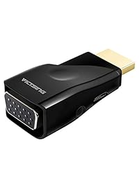 VicTsing   Adaptador conversor HDMI a VGA con Mirco USB Cable de carga para PC, portátil, DVD, computadora Y Otros Dispositivos de entrada HDMI, Negro