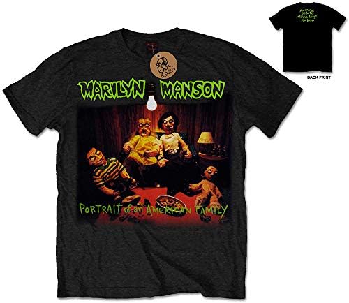 Marilyn Manson Men's Black T Shirt American Family Official