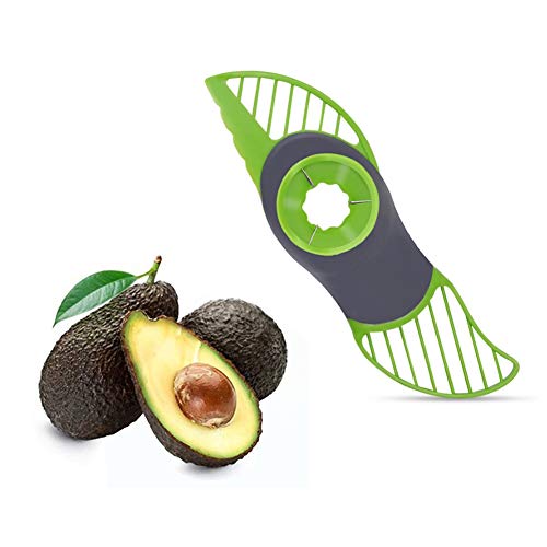 Ruibo 3 in 1 Avocado Slicer and Pitter Green - Multi-functional Avocado Peeler Cutter Skinner and Corer Tool - Thumbnail 7