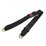 SODIAL(R) Black Adjustable Two Point Auto Car Safety Seat Belt Lap Seatbelt
