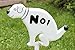 No! Doggie Yard Sign - No Pooping Yard Sign, No Peeing Dog Sign