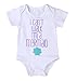 Lily.Pie Baby Girls I Can't Walk I'm a Mermaid Bodysuits Infant Cotton Rompers Outfits (3-6M, White)