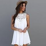 TR.OD Party Evening Cocktail Mini White Dress Summer Fashion Patchwork Dress S