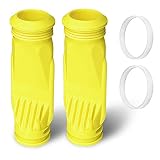 Sumille 2 Pack Silicone Pool Cleaner Diaphragm Replacements for Zodiac Baracuda G3 G4 Diaphragm W69698, Alpha 2, 3 and Zoom Pool Cleaner Part with 2 pcs W81600 Retaining Ring, Yellow