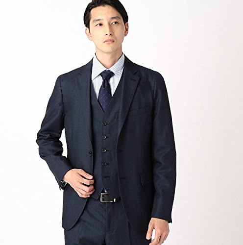 Amazon Co Jp コムサイズムメンズ Comme Ca Ism ウールリネン セットアップジャケット ネイビー 09 L 服 ファッション小物