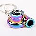 HJJ HAMIST Spinning Turbo Keychain Keyring Turbocharger Turbine Key Chain Drift Racing Neo Rainbow