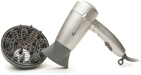 X5 Superlite Nano Tourmaline + Ionic CeramicTravel Dryer,Folding Handle for Easy Packing Model 7010 1 ea