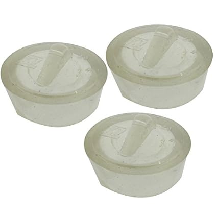 DealMux Gummi Entsorgung Stopper Wasser Waschbecken-Stöpsel 35Mm Durchmesser 3 Stück durchsichtigen