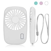 AEOSBIK Small Portable Fan, Speed Adjustable, Battery Operated Rechargeable, Mini Personal Handheld USB Fan for Outdoor, Room, Camping, Office, Travel (White)