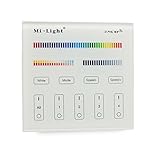 Mi.Light Wireless 2.4G RF 4-Zone Wall-Mounted Smart Touch Panel Remote Controller for LED Light Bulb Spotlight Downlight Flood Light of Mi-Light RGB/RGBW/RGBWW/RGB+CCT Series (Battery Powered)