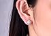 Fashion Jewelry 18k White Gold Plated Cubic Zirconia Studs Huggies Earrings for Women