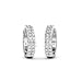 Cate & Chloe Alice Graceful 18k White Gold Plated Hoop Earrings w/Swarovski Crystals, Beautiful Classic Round Cut Diamond Crystal Cluster Silver Fashion Hoops Earring Set - Hypoallergenic - MSRP $149