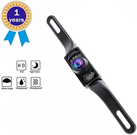 Backup Camera,Reversing camera, High Definition ,Waterproof, Color, Wide Viewing Angle License Plate Car Rear View Camera with 7 Infrared Night Vision LED With Night Vision Function (Camera-B)