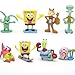 SpongeBob SquarePants 8 Piece Set with 8 SpongeBob Featuring Squidward, Sandy Cheeks, Patrick Star, Mr. Krabs, Plan Multicoloured, 1pac