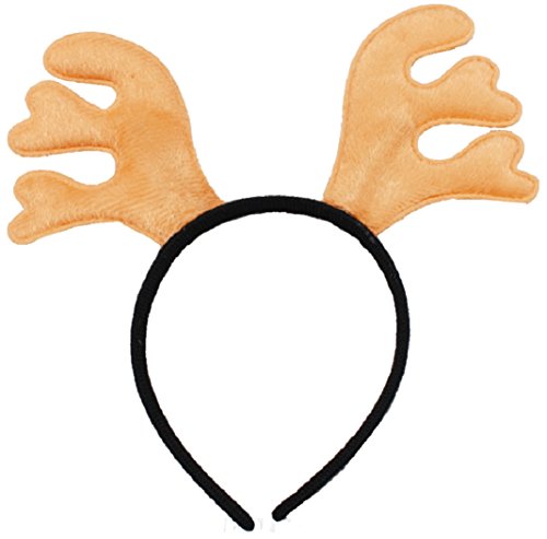 Patymo -- Black Headband with Beige Reindeer Piece