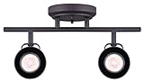 CANARM IT622A02ORB10 LTD Polo 2 Light Track Rail, Oil Rubbed Bronze with Adjustable Heads